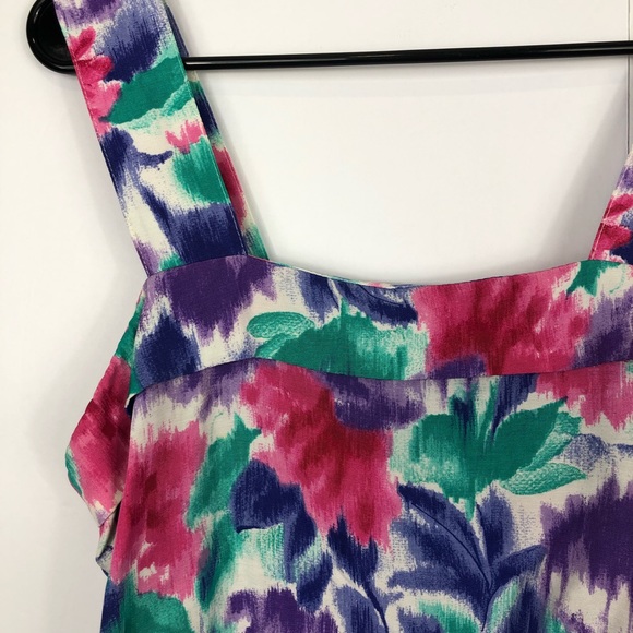 Vintage London Fog Floral Print Camisole Sz 10 - Picture 3 of 7